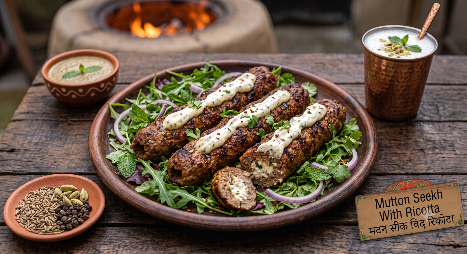 Mutton Seekh With Ricotta