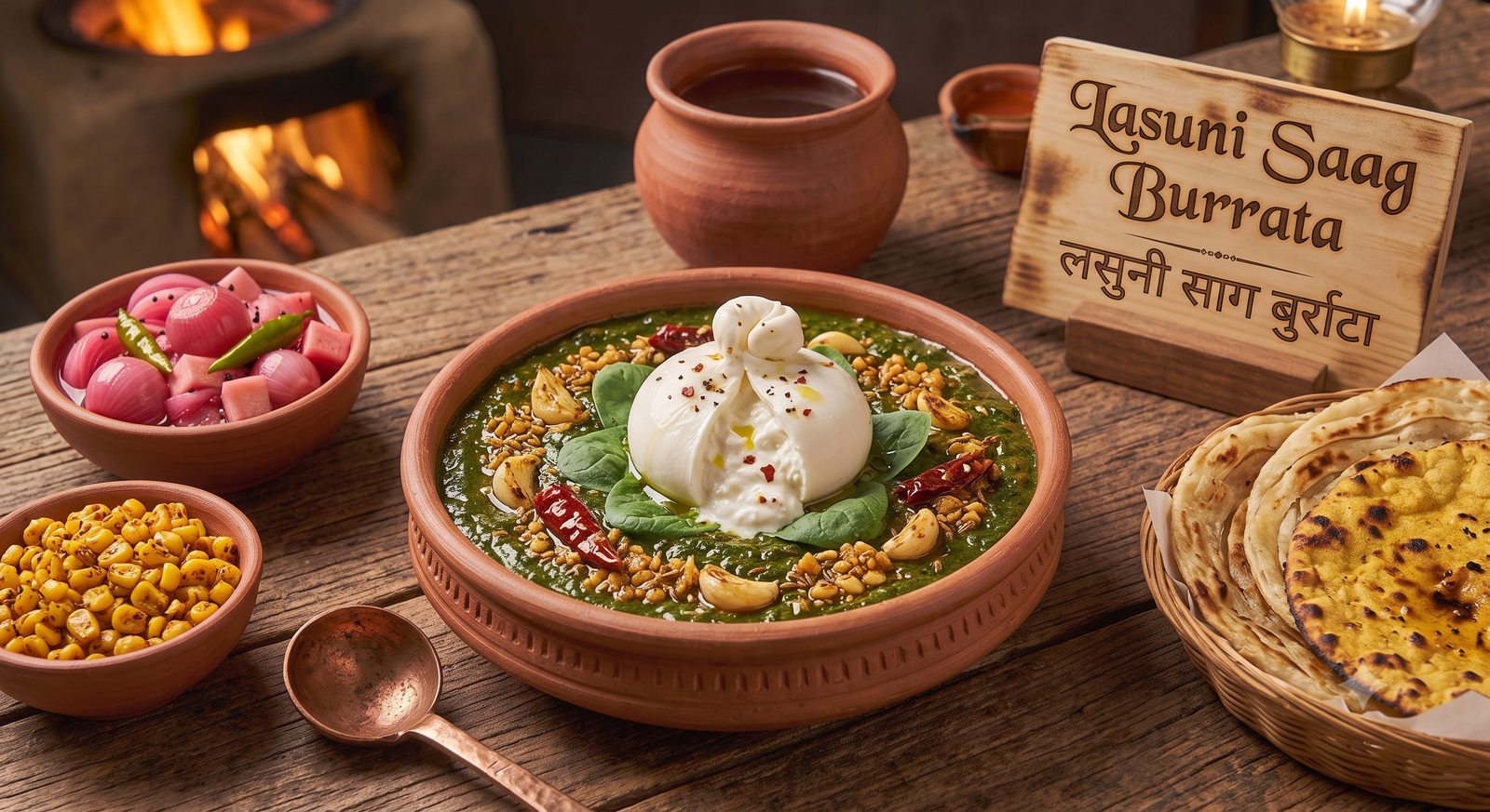 Lasuni Saag Burrata