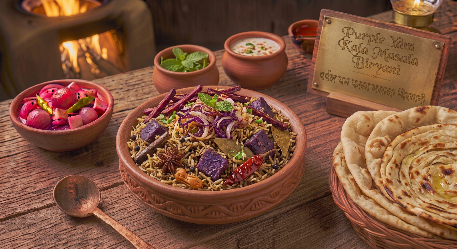 Purple Yam Kala Masala Biryani